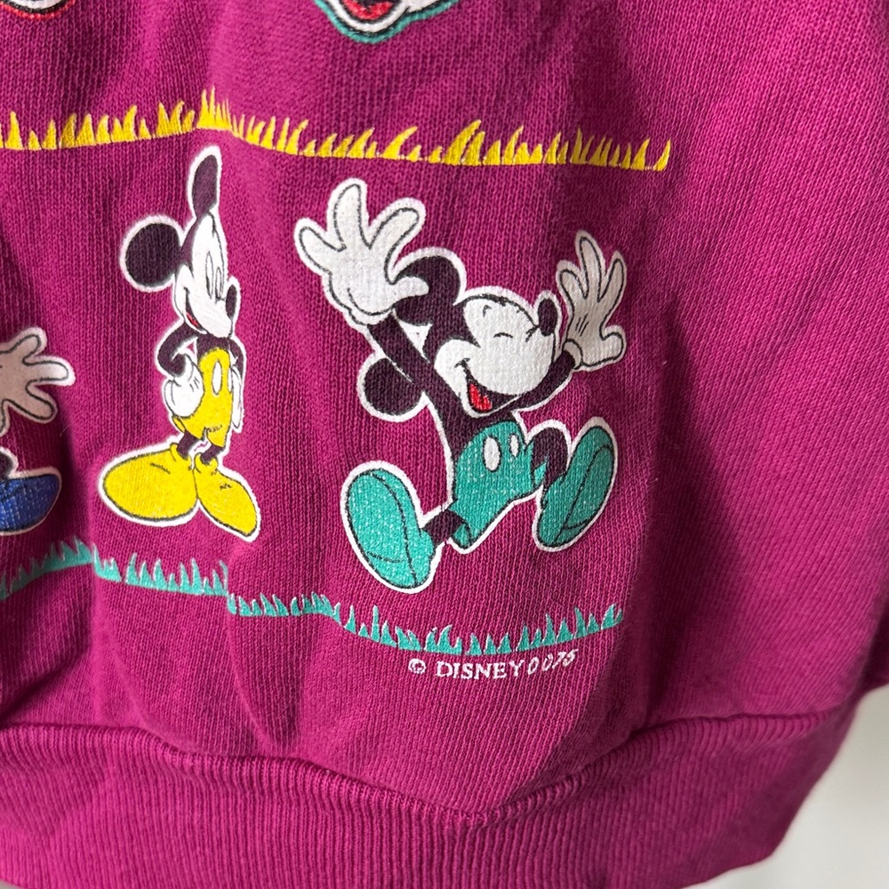 MICKEY UNLIMITED VTG DISNEY JERRY LEIGH Purple Sweatshirt Disney SZ S/M Mickey - Picture 3 of 10